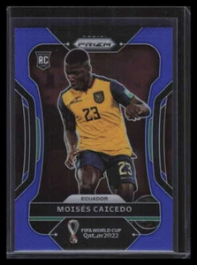 2022 Panini Prizm World Cup Prizms Blue Refractor 81 Moises Caicedo Rookie /299 - Picture 1 of 2