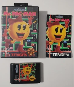 Sega Genesis Vintage Ms. Pac-Man Video Game With Manual/ Pre-owned - Picture 1 of 2