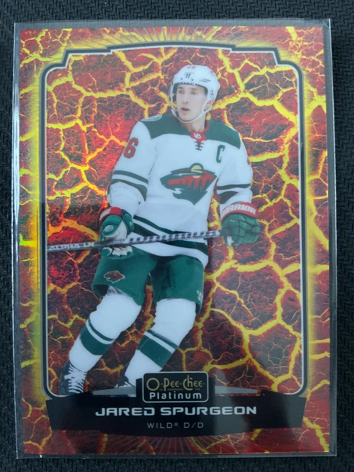 Jared Spurgeon 2022-23 O-Pee-Chee OPC Platinum Hot Magma Card #268/499 - Image 1 of 1