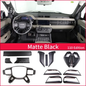 13X Matte Black Central Control Cover Trim For Land Rover Defender 110 2020-2023 - Foto 1 di 8