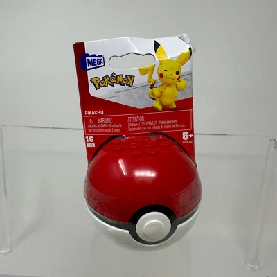 Mega Construx Pokemon Poke Ball Building Set Pikachu Figure - Image 1 of 4