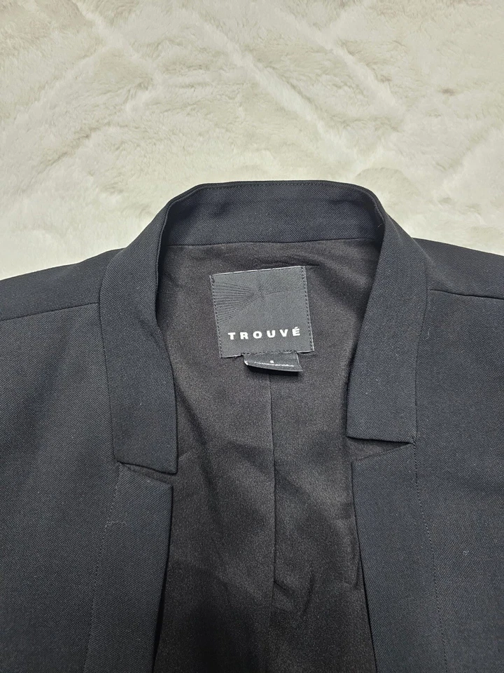 Trouve女式(S)黑色开襟西装外套 — 第 1/4 张图片