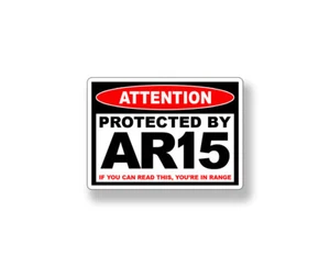 Protected AR15 AR 15 Sticker 2nd Amendment Car Vehicle Window Bumper Gun Decal - Picture 1 of 1