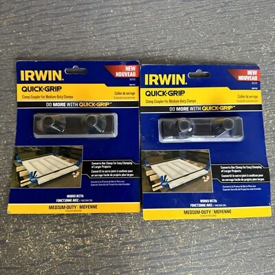 2 Irwin Quick-Grip Bar Clamp Couplers For Irwin Medium-Duty 300LB Clamps 1964750 - image 1 of 4