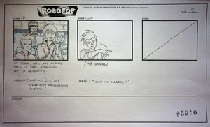 RoboCop Alpha Commando Production 1998 Hand Drawn Storyboard Orion Pictures - Bild 1 von 2