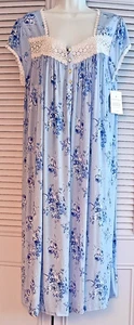 Eileen West Blue Dream Cap Sleeve Modal/Spandex Jersey Knit Waltz Nightgown XL - Picture 1 of 6