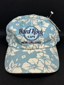 Hard Rock Cafe New Orleans Floral Cap Men's Adjustable Blue White - Picture 1 of 9