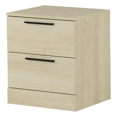South Shore Step One Essential 2-Drawer Nightstand  Bleached Oak - Image 1 of 4