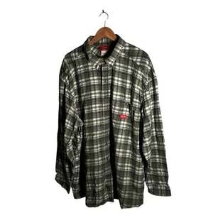 Camisa Dickies Para Hombre Talla 3X Verde A Cuadros Abotonada Manga Larga Ropa de Trabajo Informal - Imagen 1 de 13