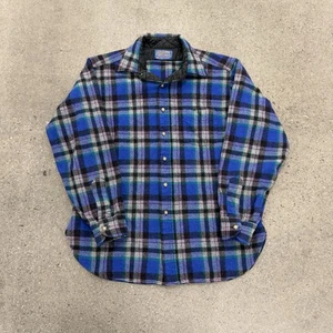 Vintage Pendleton Shirt Mens Large Plaid Wool Flannel Made USA - Picture 1 of 6