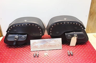 2013 HARLEY DAVIDSON SPORTSTER  IRON 883 VIKING LEATHER SADDLE BAGS MOUNTS SP109 - Image 1 of 4