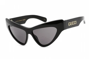 Gafas de sol Gucci GG1294S negro acetato diseñador moda mujeres Italia 57-14 mm - Imagen 1 de 2