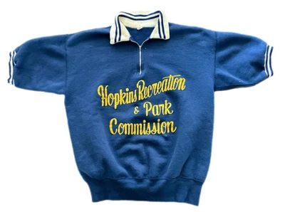vintage 1950's HOPKINS RECREATION cotton COLLAR SWEATSHIRT - Image 1 of 3