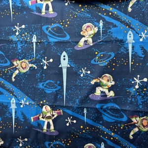 Disney Toy Story Buzz Lightyear Space Blue 17"x44"  Cotton Quilt Fabric OOP #16 - Picture 1 of 3