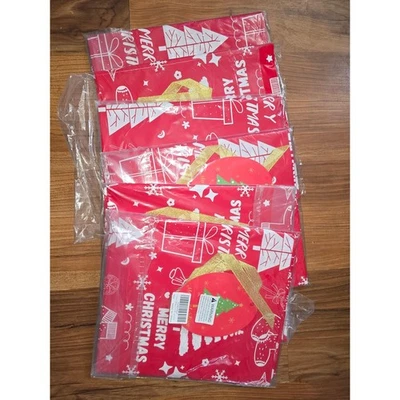 6 Jumbo Bolsas de Regalo de Navidad 72”x60” Plástico Extra Grande Navidad 5 Rojo 1 Verde b3 Foto 1 de 4