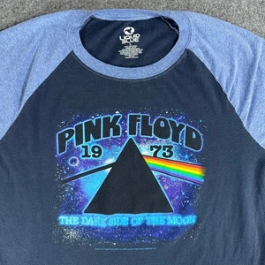 Liquid Blue Pink Floyd Large Dark Side of the Moon 1973 Graphic Raglan T Shirt - Picture 1 of 9