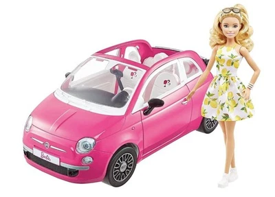 Barbie Fiat 500 Doll and Vehicle - Image 1 of 4
