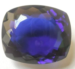 Large Blue Tanzanite Cushion Cut 84.10 Ct. AAA+ Loose Gemstone Gift for Women - Picture 1 of 7