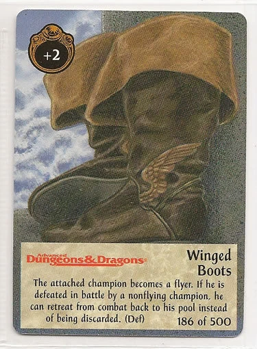 Spellfire 4th Edition Card M/NM 186/500 Winged Boots - Image 1 of 1