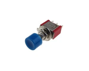 Reset PushButton Switch Panel Mount 1NC 1NO - Momentary type - Blue Cap - Picture 1 of 1
