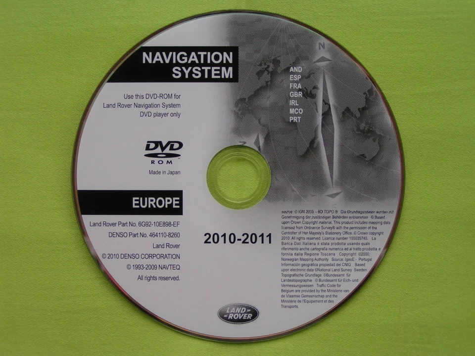 DVD NAVIGATION LAND ROVER FRANKREICH ENGLAND 2011 FREELANDER 2 L359 DENSO MMM2 - Bild 1 von 1