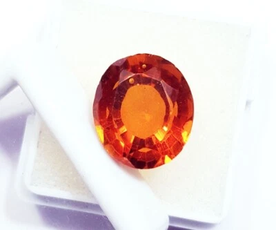 Golden Quartz Oval Shape 9.35 Ct Certified Loose Gemstone With Free Gift - Image 1 of 4