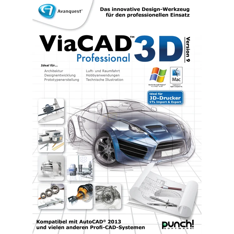 Punch! Software ViaCAD 3D 9 Professional PC/MAC ESD Download-Key per eMail (NEU) - Bild 1 von 4