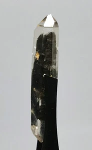 Esemplare doppio terminazione cristallo QUARTZ fantasma NERO tibetano - Foto 1 di 10
