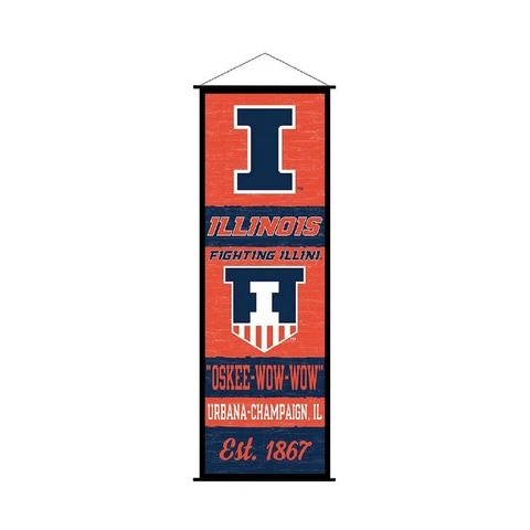 Illinois Fighting Illini Banner and Scroll Sign Cover