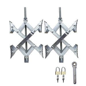 2PCS Wheel Chock Stabilizer Camper Scissor for RV Travel Trailers w/Lock Wrench - Picture 1 of 8