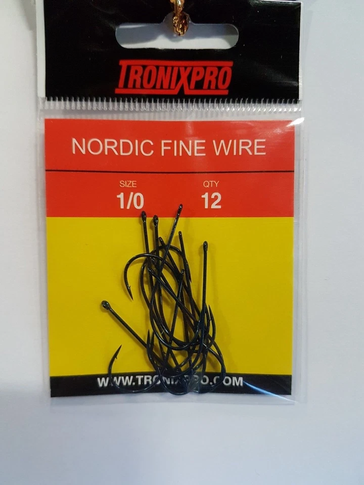 Tronix Pro Nordic Feindraht Angelhaken - alle Größen - 12 pro Packung