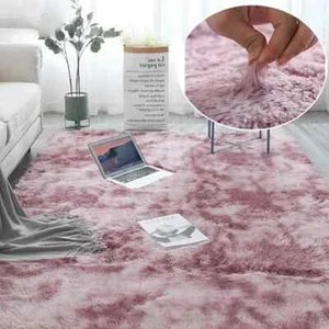 Fluffy Soft Green Living Room Carpet Large Furry Area Rugs Kids Mat Bedroom Rug - Picture 1 of 37