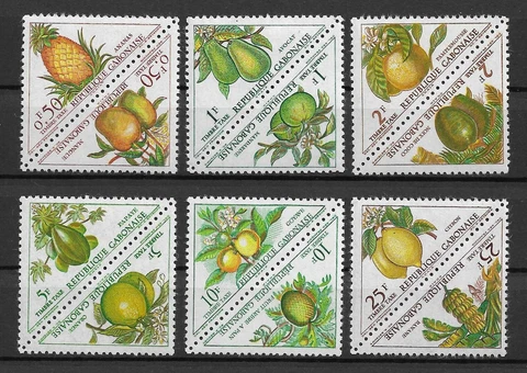 GABON - 1962 République Gabonaise - Timbres-Taxe - n° 34-45 - MNH ** FRUITS Cover
