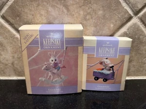 Lot of 2 Hallmark Keepsake EASTER Ornaments Grandchild 1991 and 1993 with Boxes - Picture 1 of 2