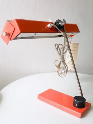 70er SCHREIBTISCHLAMPE   original VEB  DDR Lachsrosa 70er - Bild 1 von 4