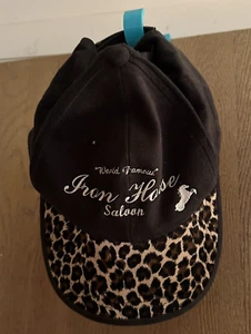 Vintage Iron Horse Saloon Ladies Bikers Hat with Leopard Print Adjustable - Picture 1 of 2