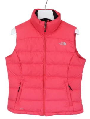 THE NORTH FACE 700 Waistcoat Women's LARGE Full Zip Down Filled Quilted Pink - Image 1 of 4