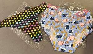 (2) Cheek Boss Large Panties Brief Star Print & Dog Cat Print New With Tags - Picture 1 of 8