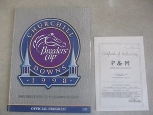 VINTAGE 1998 BREEDERS CUP PROGRAM SIGNED BY PETE ROSE - Picture 1 of 5