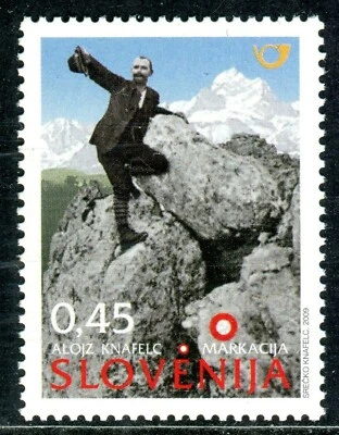 702 - SLOVENIA 2009 - Alojz Knafelc - Slovene Cartographer - MNH Set - Image 1 of 2