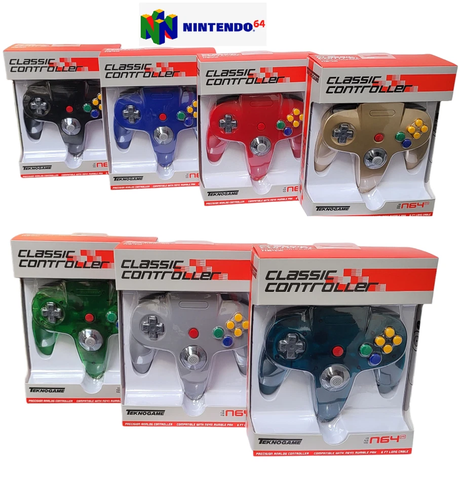 New Wired Controller Joystick Compatible With Nintendo 64 N64 Video Game Console - Image 1 of 4