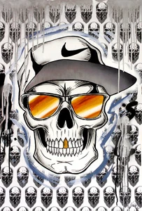 Pintura Original 60x90 cm Obra de Arte Comic Street Art Pop Imagen Única - Imagen 1 de 3