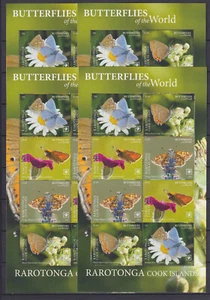 4 x Rarotonga 2020 Mi. 176-79 Kleinbogen ** MNH Schmetterlinge Butterflies - Picture 1 of 1