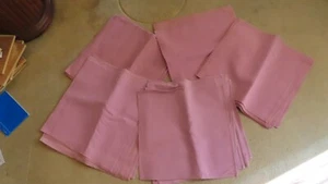 Lot of 50 Fabric Napkins approx. 18 in by 18 in Matte Redish Pink - Picture 1 of 6