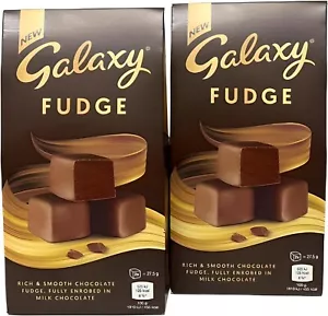 Galaxy Fudge Rich & Smooth Milk Chocolate PK Of 2 each 110g Festive Xmas Treats - Picture 1 of 8