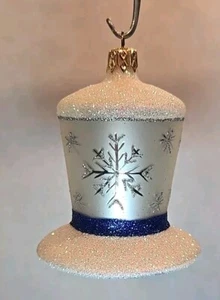 Glas Ornament "Top Hat" handbemalt in Polen - Radko inspiriert - Bild 1 von 5
