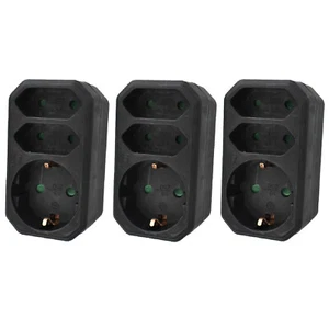 3er Set 3-fach Steckdosenadapter Adaptersteckdose Multistecker Mehrfachstecker - Bild 1 von 1