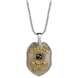 Bewohner böse Anhänger Sterne Waschbär Stadt Polizei Abzeichen Halskette mit Geschenkbox - Bild 1 von 2