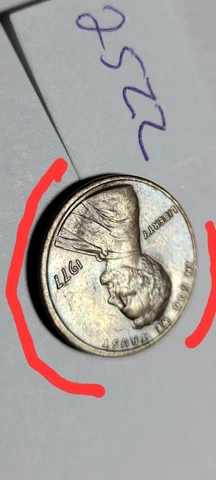 1977 LINCOLN PENNY ERROR ( off center )25ZZ Cover