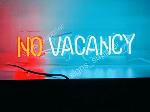 No Vacancy On Off Switch Open Neon Light Sign Acrylic 14" Lamp Glass Beer Bar - Picture 1 of 4